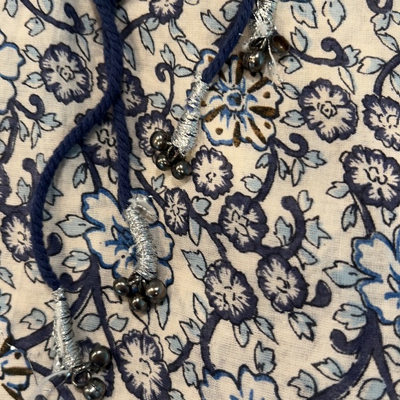 Billabong peasant top, 100 % cotton, size s/p, blue and ivory - Picture 7 of 8